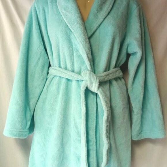 Women's Teal Green Robe Fleece Robe Size Medium - Picture 1 of 2
